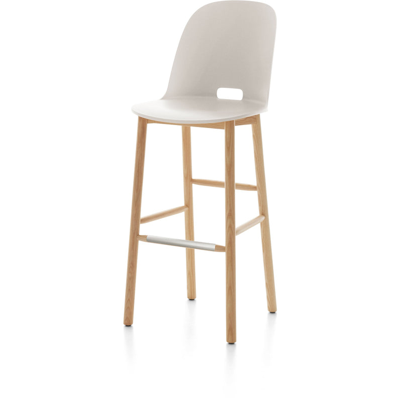Alfi High Back Barstool - Emeco - Chairs - Dark Brown - Ash - HORNE
