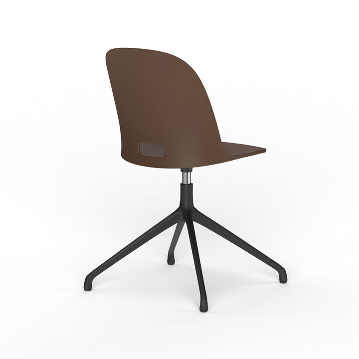Alfi Work Swivel Chair - Emeco - Chairs - All - Around Glides - Dark Brown - HORNE