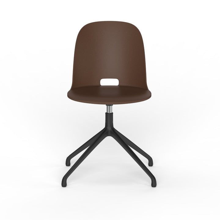 Alfi Work Swivel Chair - Emeco - Chairs - Felt Glides for Hard Floors - Dark Brown - HORNE