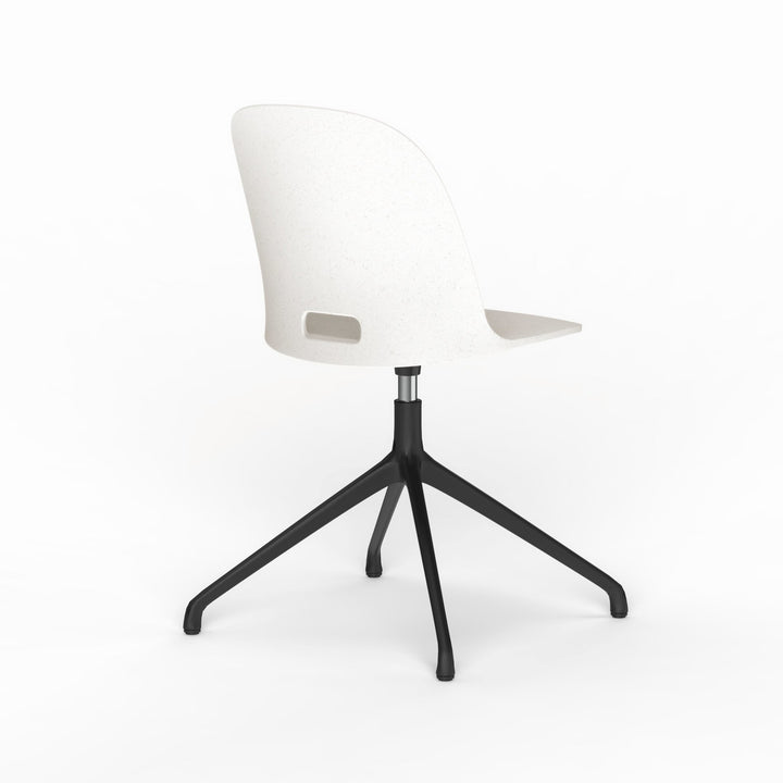 Alfi Work Swivel Chair - Emeco - Chairs - Felt Glides for Hard Floors - White - HORNE