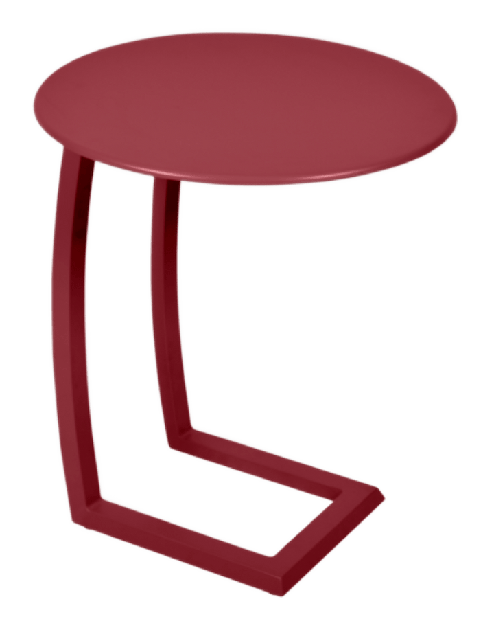 Alize Round Offset Low Table 19" - Fermob - Outdoor Furniture - Chili Red - HORNE