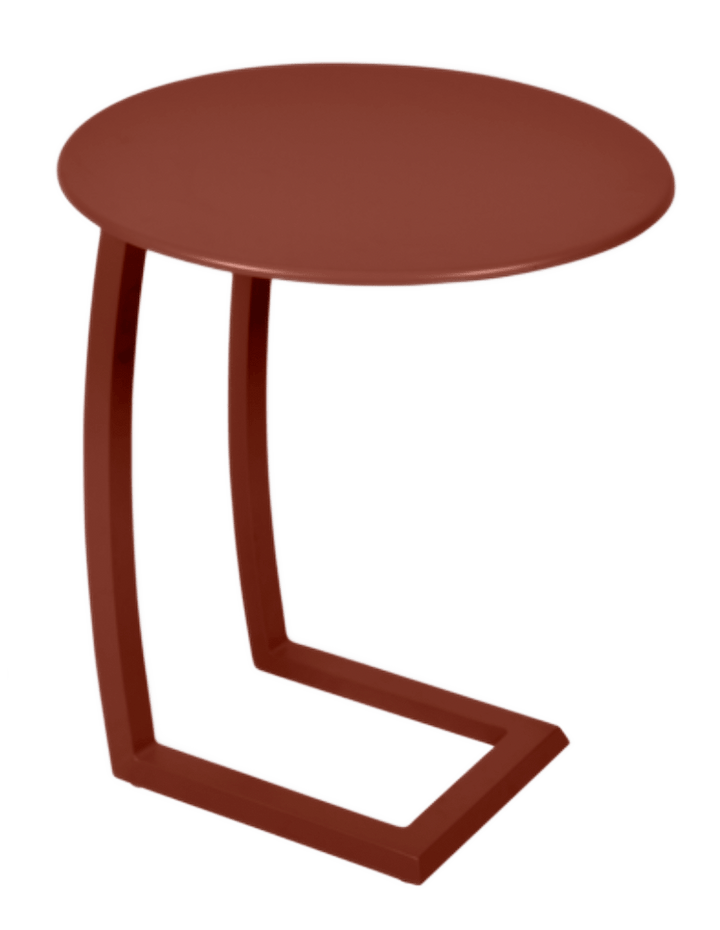 Alize Round Offset Low Table 19" - Fermob - Outdoor Furniture - Red Ochre - HORNE