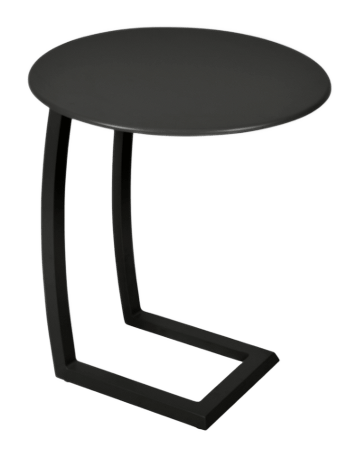 Alize Round Offset Low Table 19" - Fermob - Outdoor Furniture - Liquorice - HORNE