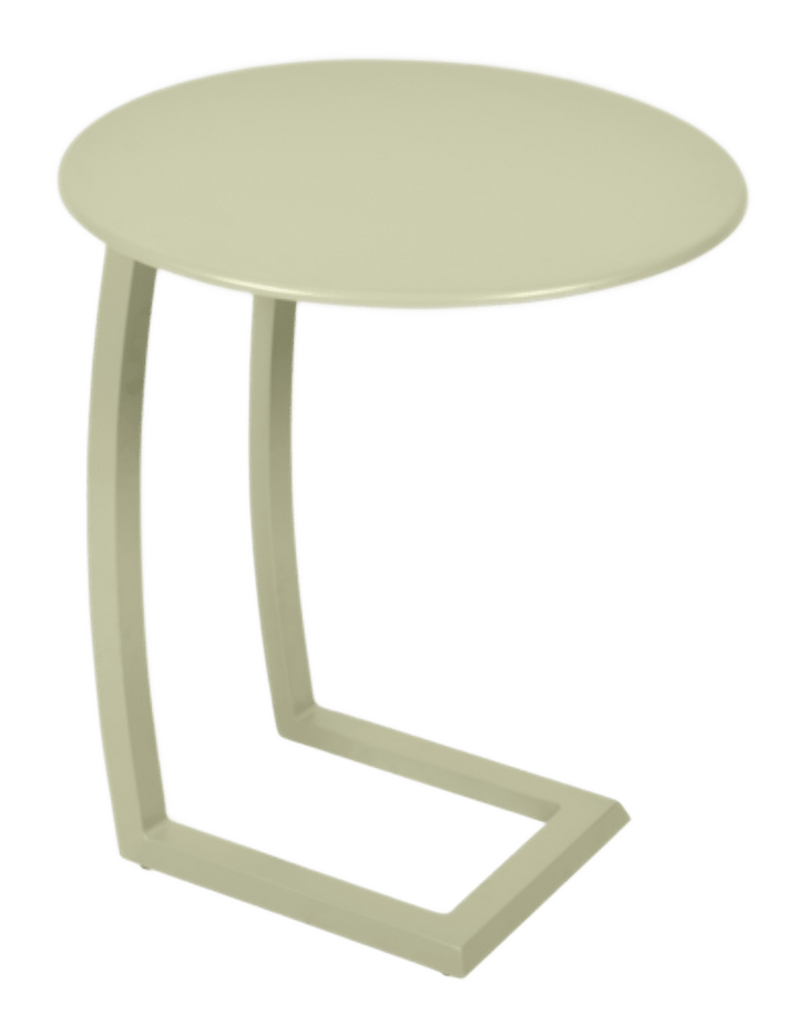 Alize Round Offset Low Table 19" - Fermob - Outdoor Furniture - Willow Green - HORNE