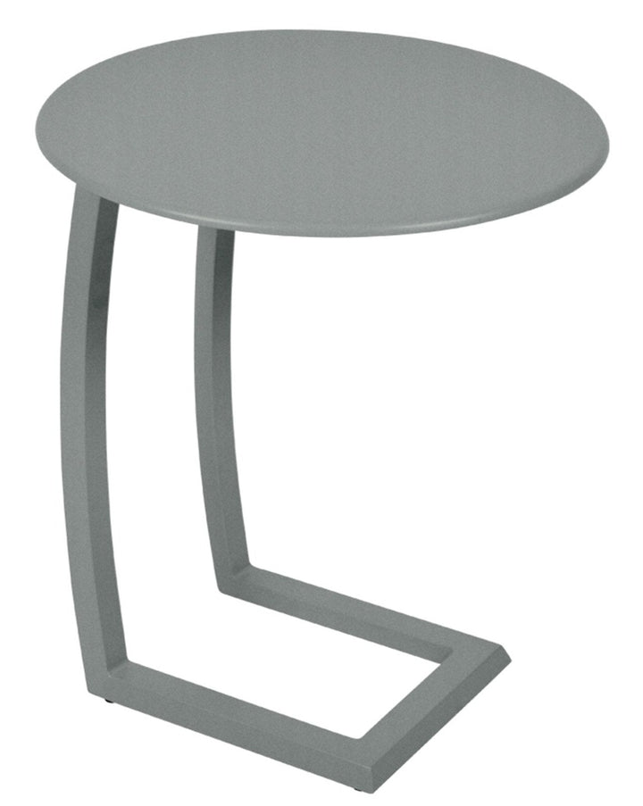 Alize Round Offset Low Table 19" - Fermob - Outdoor Furniture - Lapilli Grey - HORNE