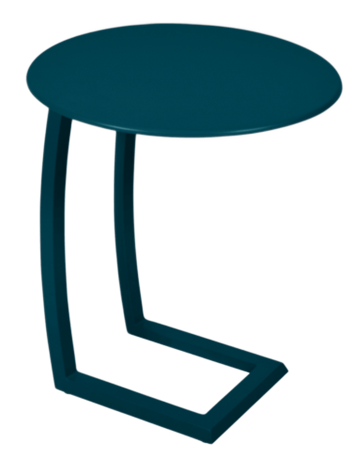 Alize Round Offset Low Table 19" - Fermob - Outdoor Furniture - Acapulco Blue - HORNE