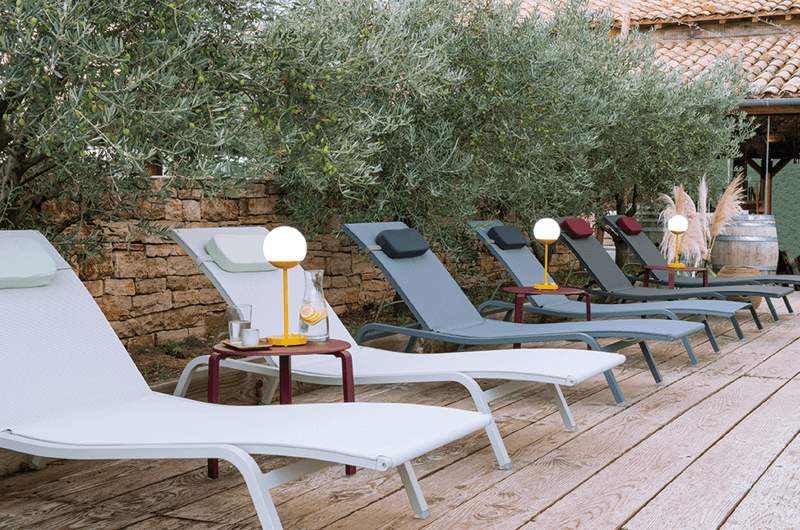 Alize Stacking Low Table - Fermob - Outdoor Furniture - Acapulco Blue - HORNE