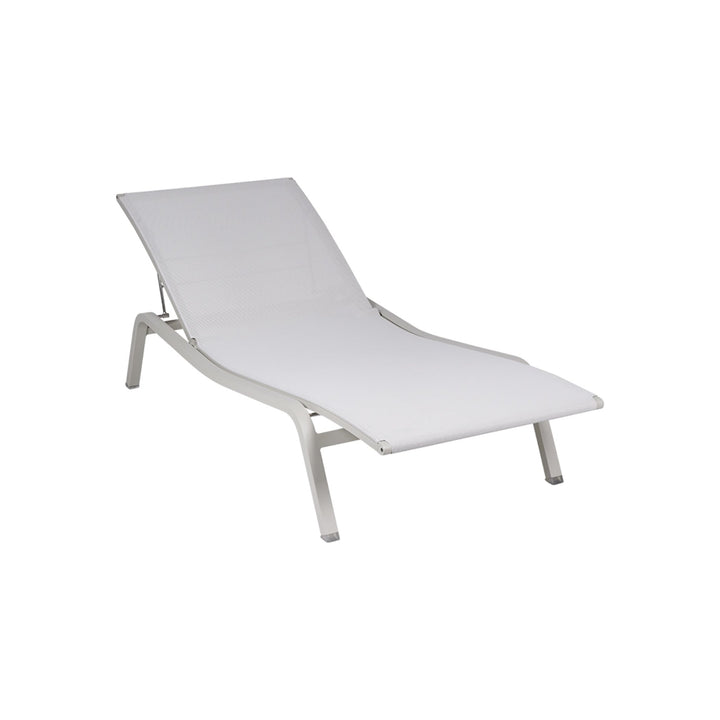 Alize Sunlounger - Stereo Fabric - Fermob - Outdoor Furniture - Clay Grey - HORNE