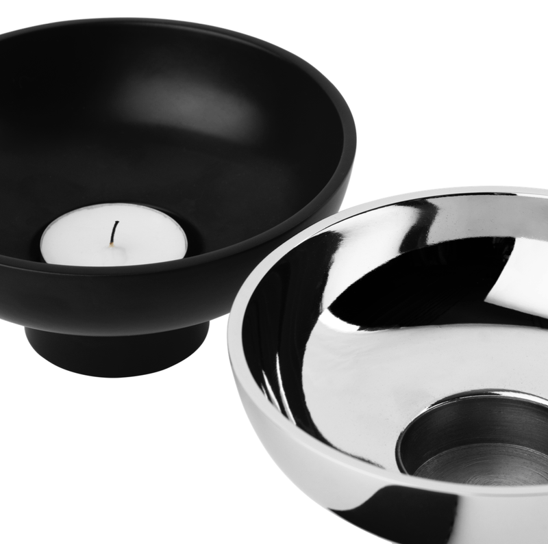 Alumina Tealight Candleholder - Kristina Dam - Candle Holders - Polished - HORNE