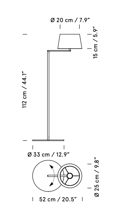 Americana Floor Lamp - Santa & Cole - Floor Lamps - HORNE
