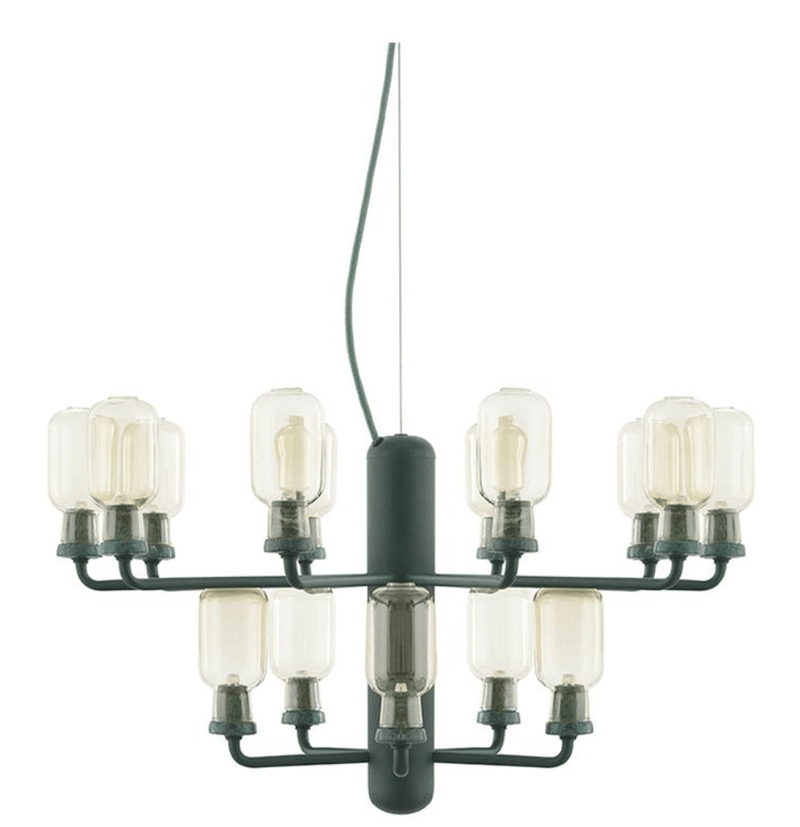 Amp Chandelier - Normann Copenhagen - Chandeliers - Gold/Green - Small - HORNE