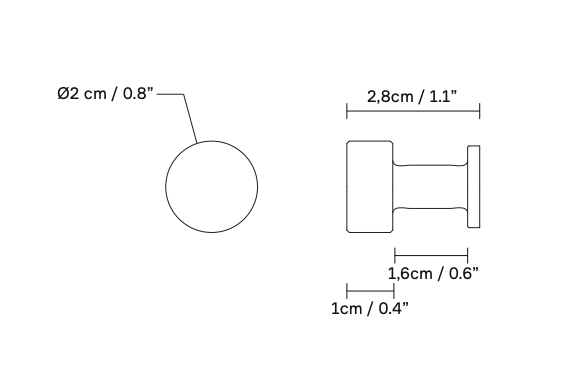 Angle Hook - Form + Refine - Shelving - Small - Raw Brass - HORNE