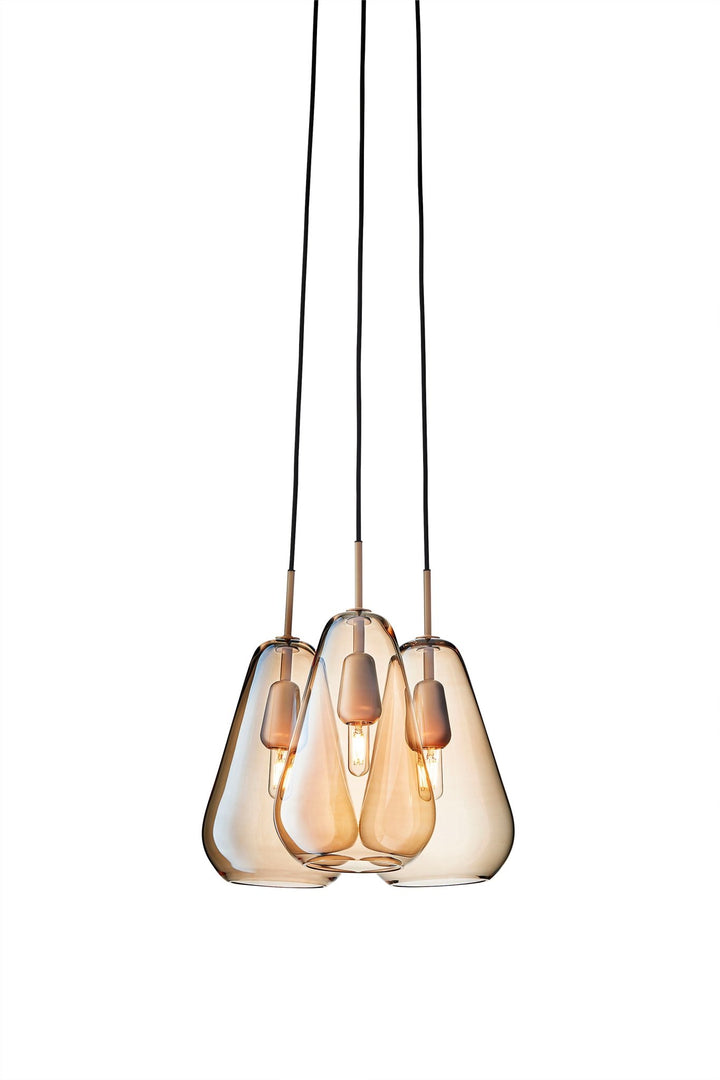 Anoli 3 Chandelier - Nuura - Chandeliers - Nordic Gold/Opal White - HORNE