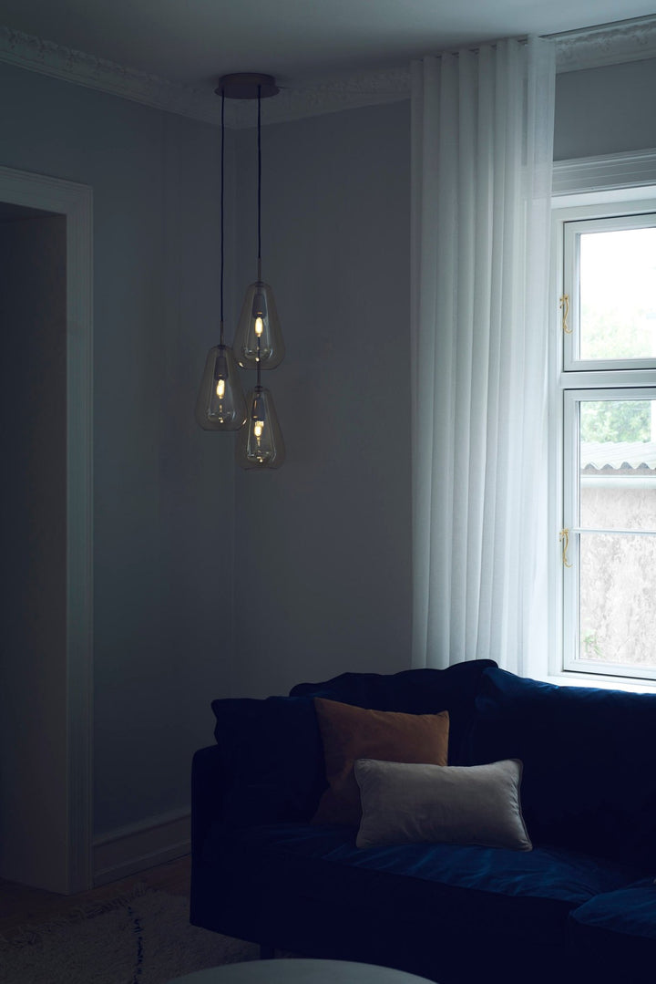 Anoli 3 Chandelier - Nuura - Chandeliers - Nordic Gold/Opal White - HORNE