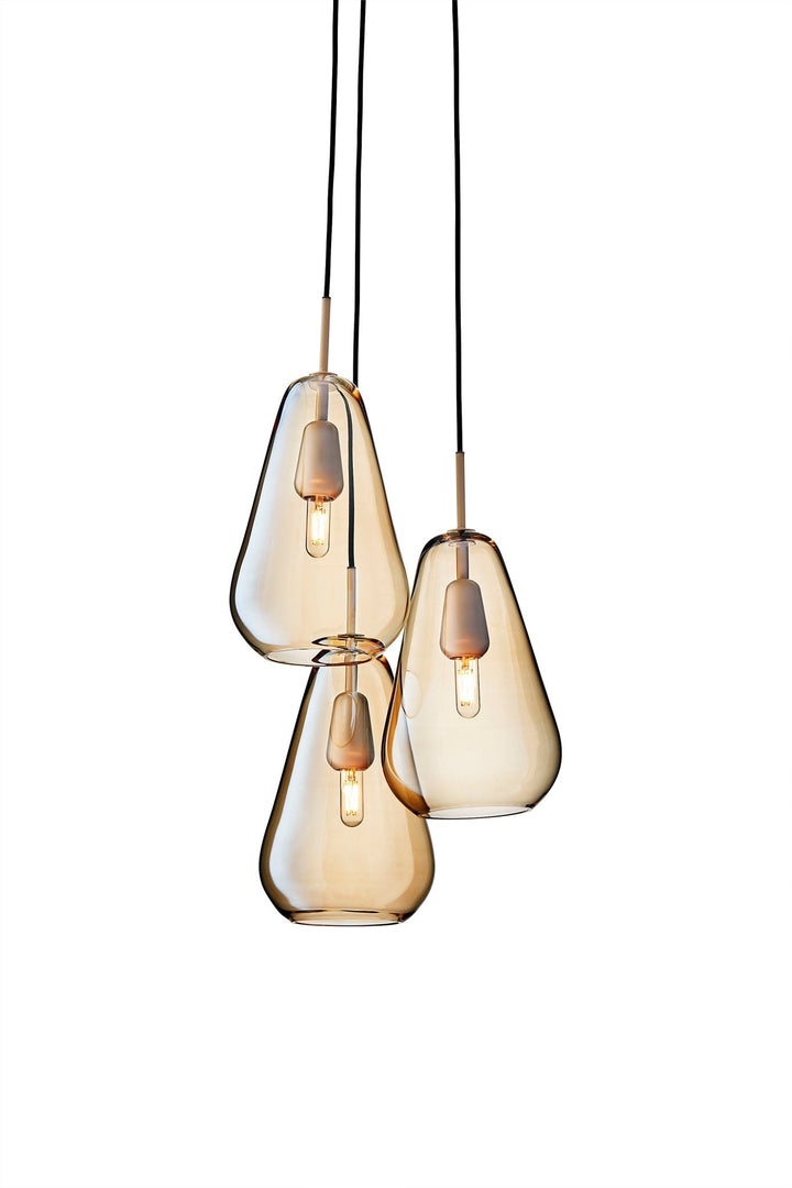 Anoli 3 Chandelier - Nuura - Chandeliers - Nordic Gold/Opal White - HORNE
