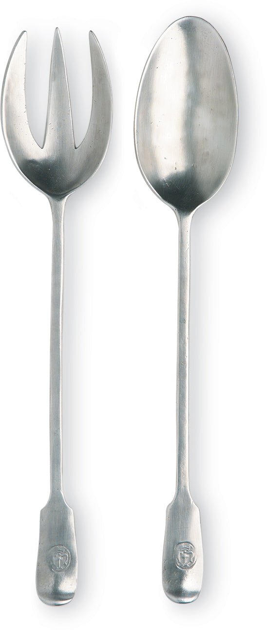 Antique Serving Fork & Spoon Set - 2 pcs