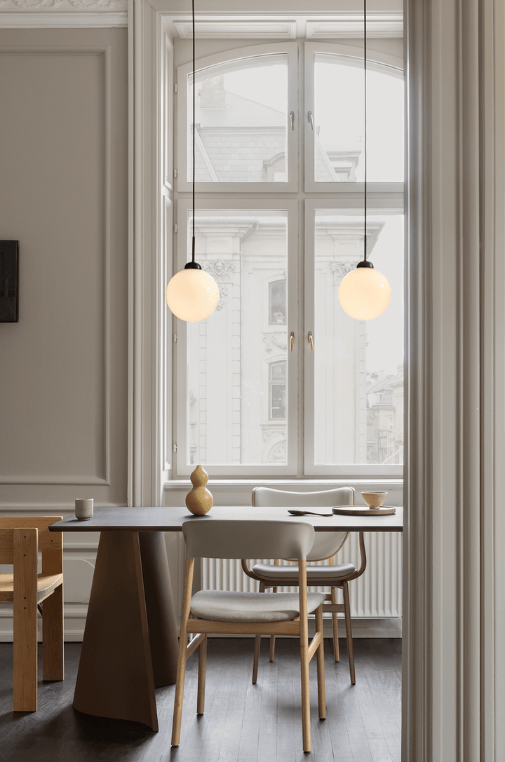 Apiales 1 Pendant - Nuura - Pendants - Satin Black/Opal White - HORNE