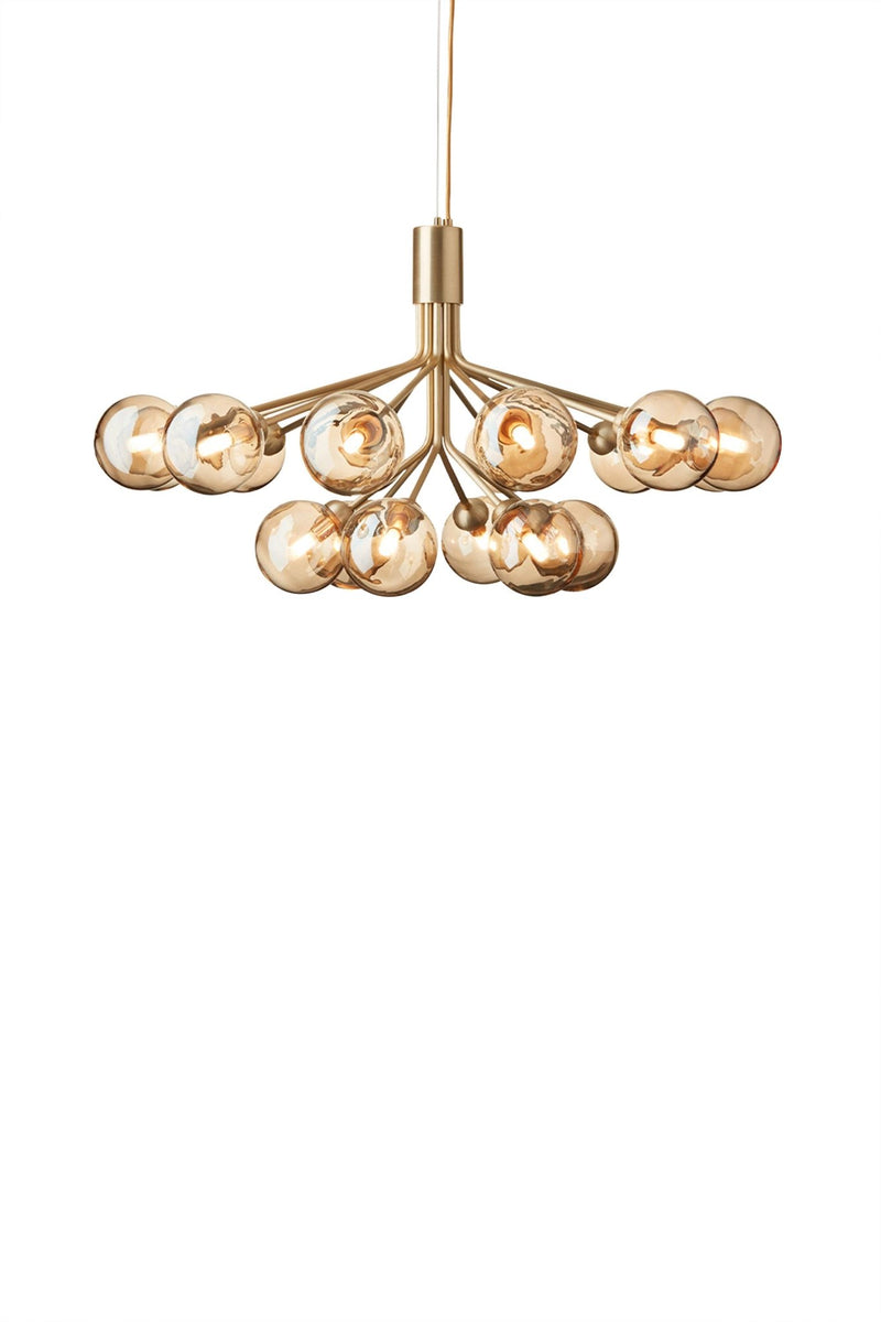Apiales 18 Pendant - Nuura - Pendants - Brushed Brass/Opal White - HORNE