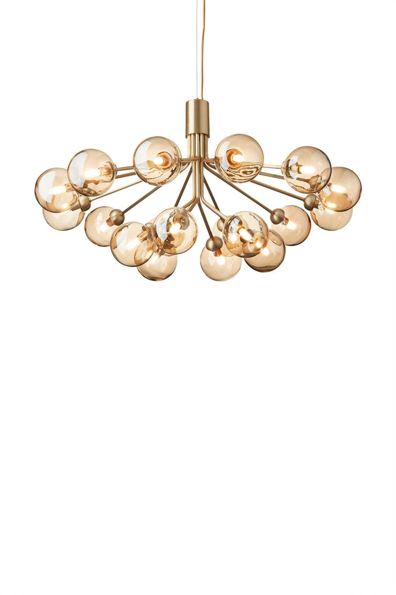 Apiales 18 Pendant - Nuura - Pendants - Brushed Brass/Opal White - HORNE