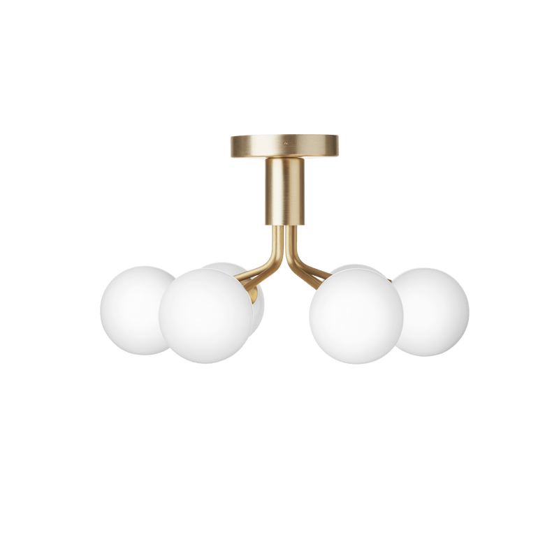 Apiales 6 Ceiling Light - Nuura - Ceiling Lights - Satin Black/Opal - HORNE