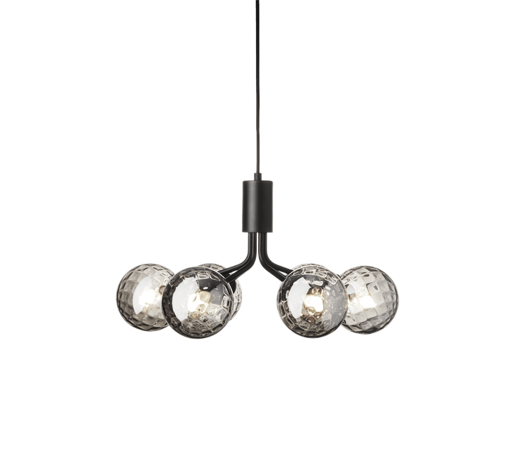 Apiales 6 Pendant - Nuura - Pendants - Satin Black/Optic Smoked - HORNE