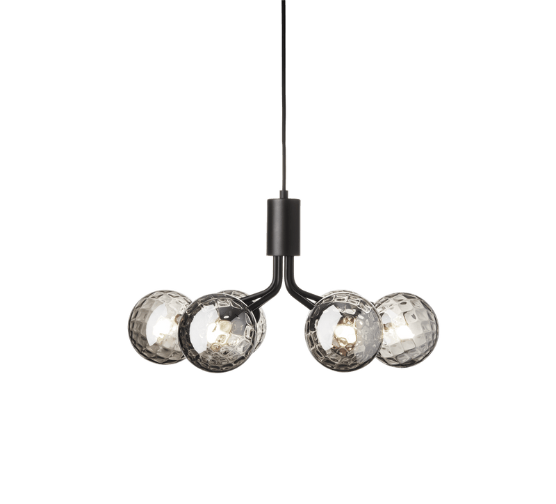 Apiales 6 Pendant - Nuura - Pendants - Satin Black/Opal White - HORNE