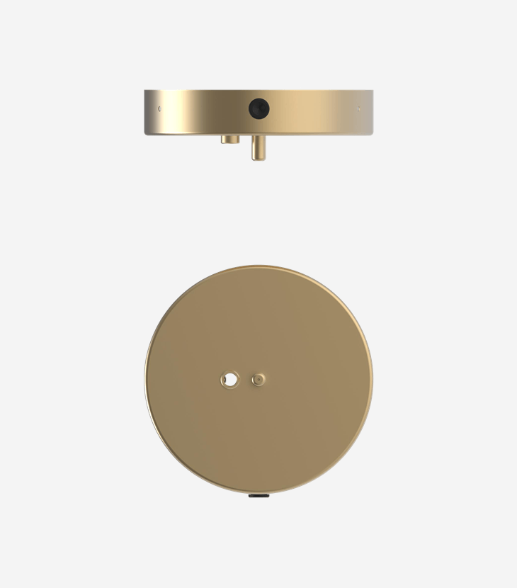 Apiales 9 Ceiling Light - Nuura - Chandeliers - Brushed Brass / Opal White - HORNE