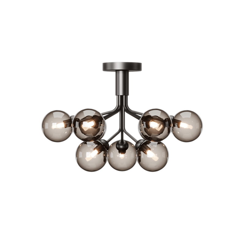 Apiales 9 Ceiling Light - Nuura - Chandeliers - Brushed Brass / Opal White - HORNE