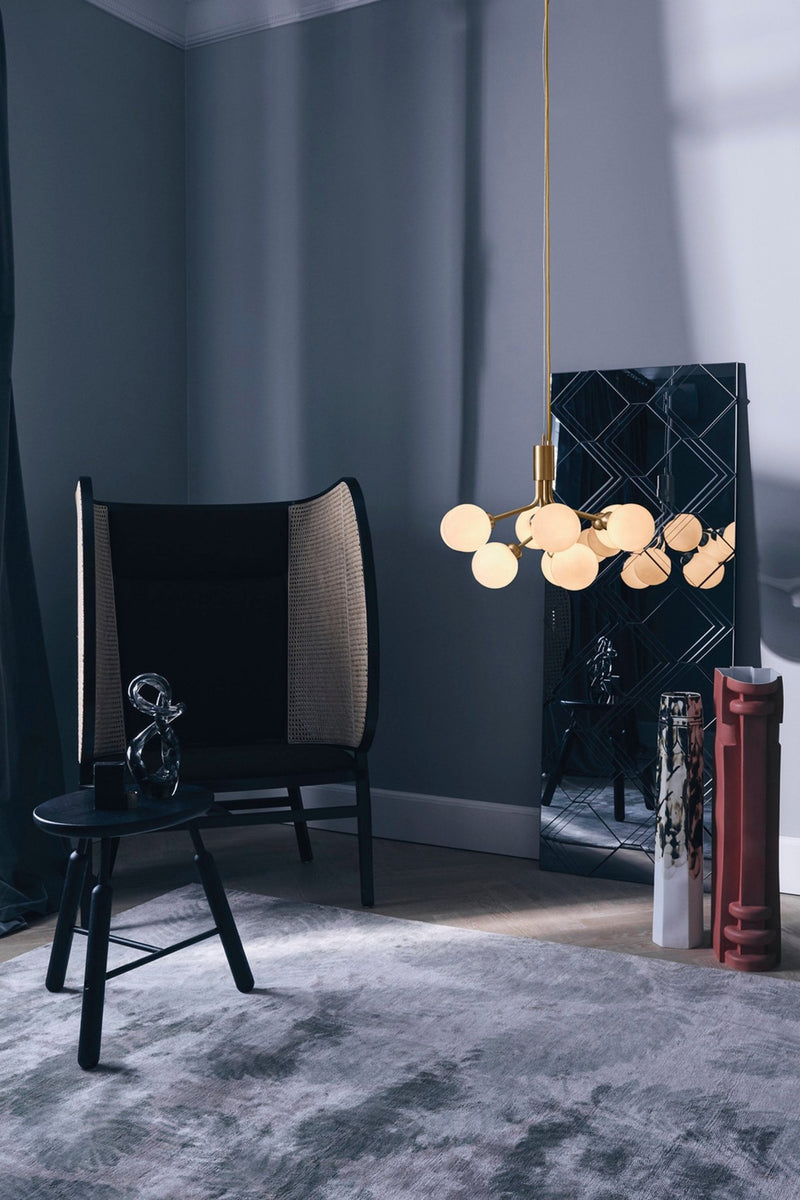 Apiales 9 Pendant - Nuura - Pendants - Brushed Brass/Opal White - HORNE