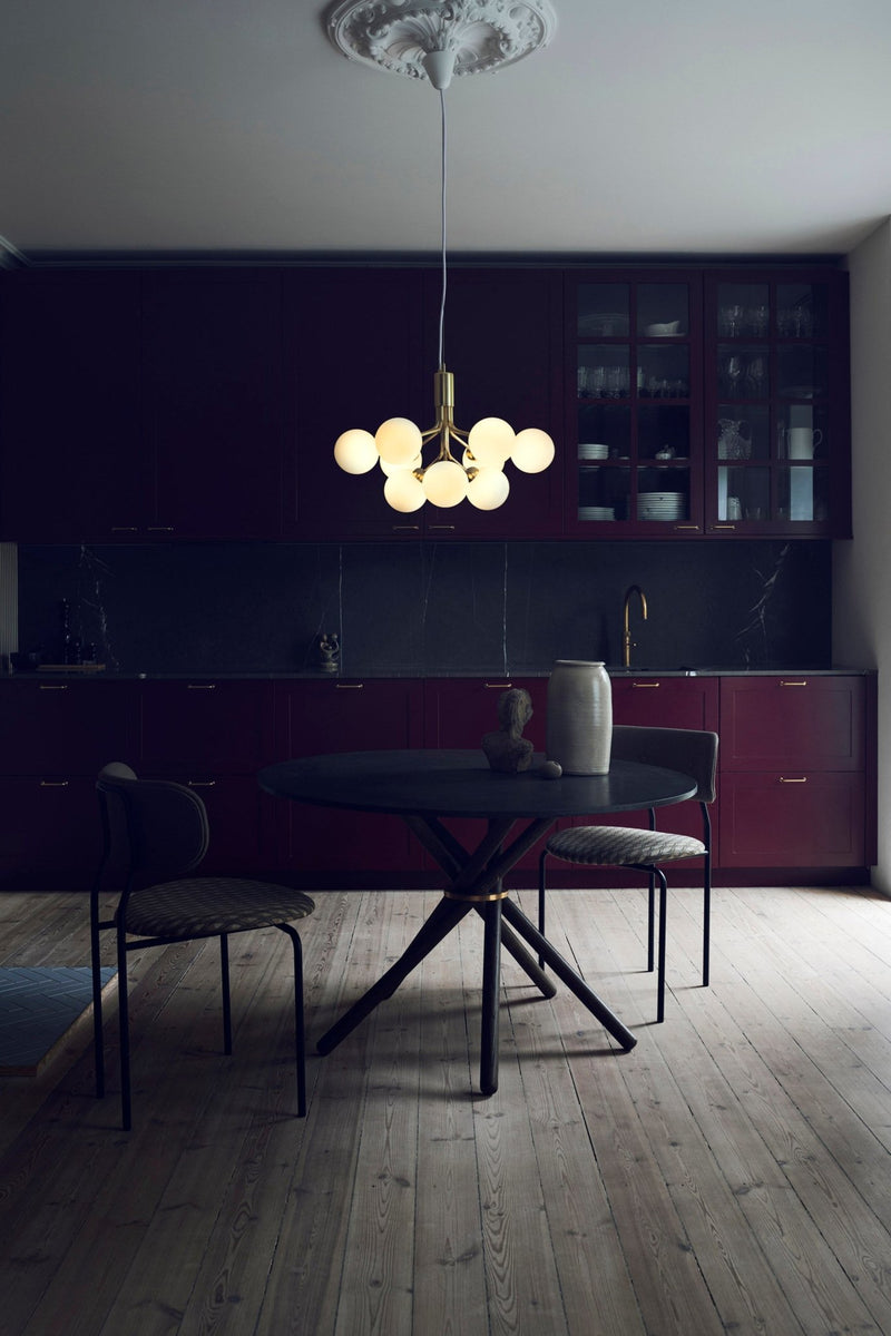 Apiales 9 Pendant - Nuura - Pendants - Brushed Brass/Opal White - HORNE