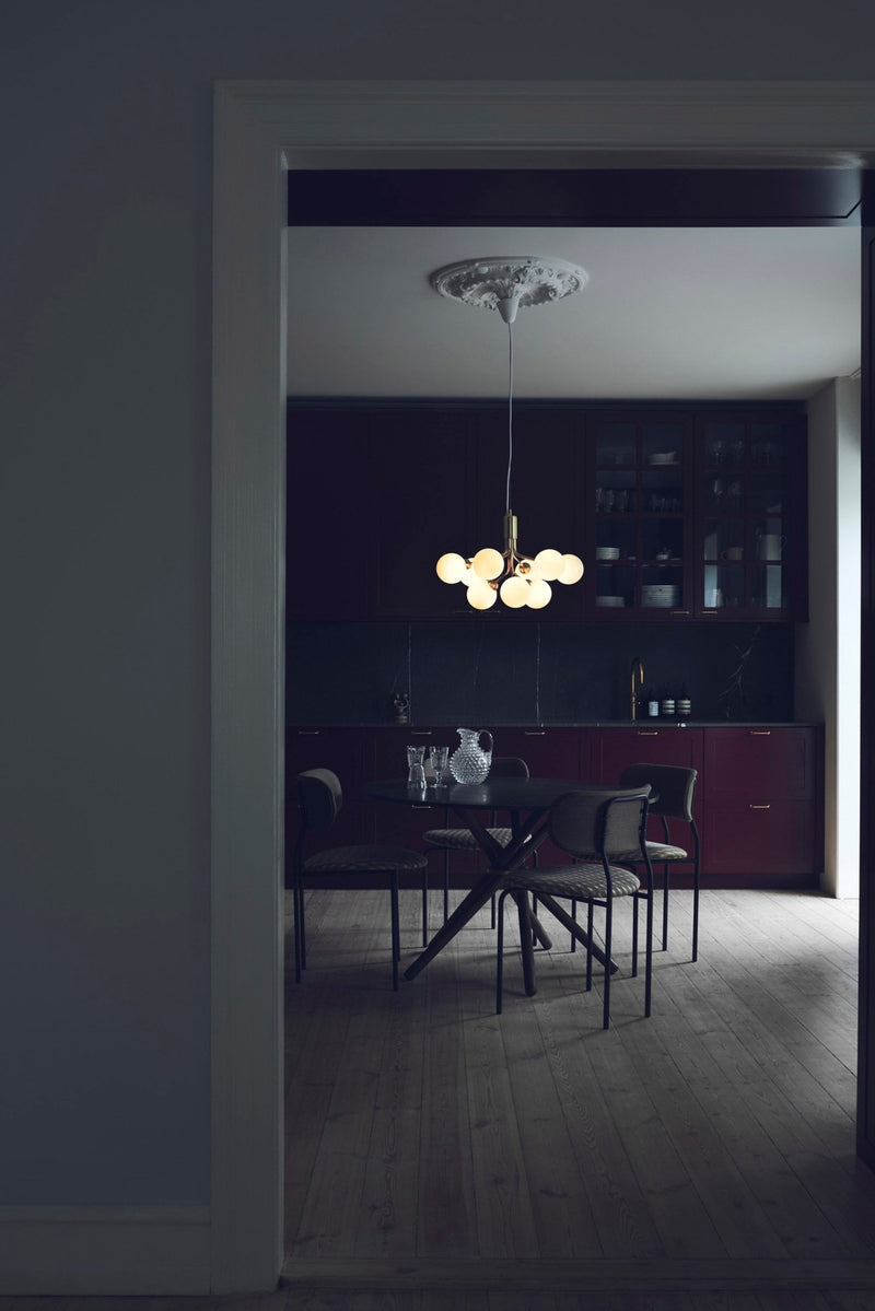 Apiales 9 Pendant - Nuura - Pendants - Brushed Brass/Opal White - HORNE