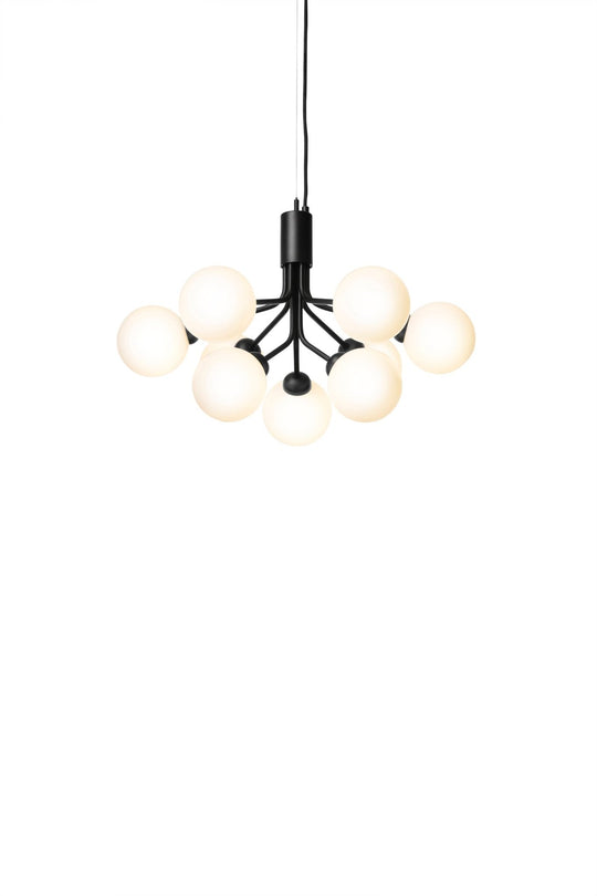 Apiales 9 Pendant - Nuura - Pendants - Satin Black/Opal White - HORNE