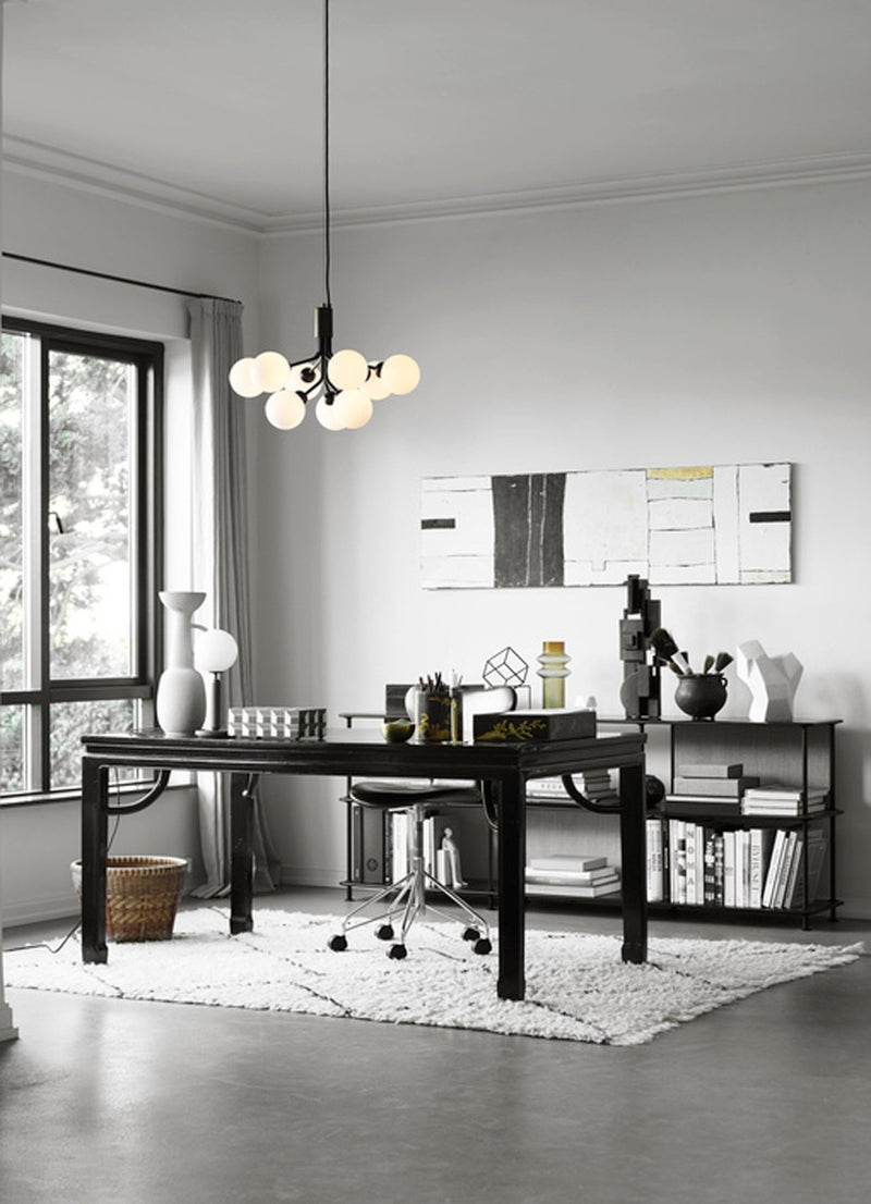 Apiales 9 Pendant - Nuura - Pendants - Brushed Brass/Opal White - HORNE