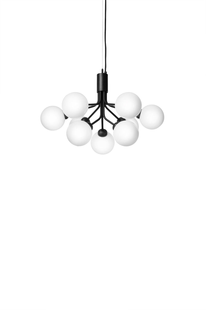 Apiales 9 Pendant - Nuura - Pendants - Satin Black/Opal White - HORNE
