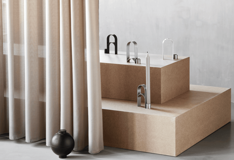 Arch Candleholder - Kristina Dam - Candle Holders - Vol 1 - Stainless Steel - HORNE