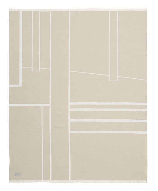 Architecture Throw - Kristina Dam - Blankets + Throws + Pillows - Beige - HORNE