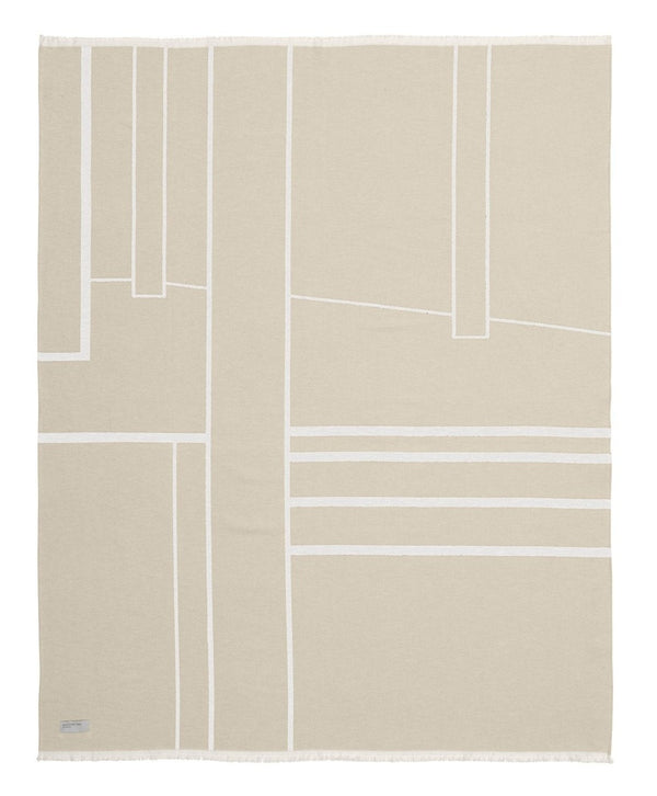 Architecture Throw - Kristina Dam - Blankets + Throws + Pillows - Beige - HORNE