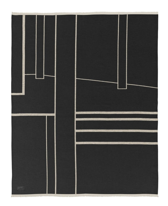 Architecture Throw - Kristina Dam - Blankets + Throws + Pillows - Black - HORNE