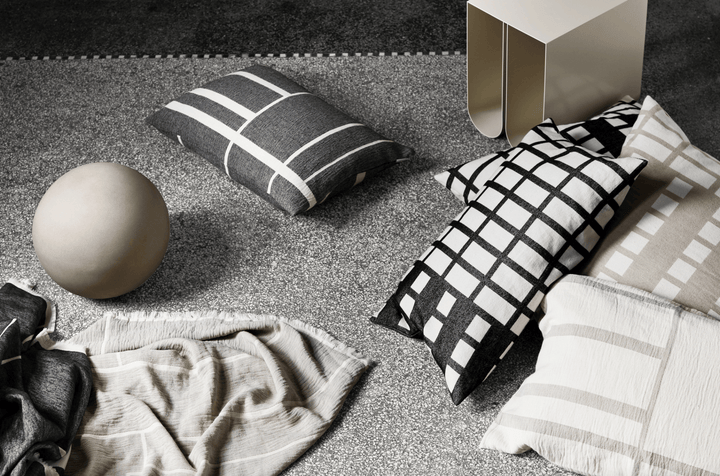 Architecture Throw - Cotton - Kristina Dam - Blankets + Throws + Pillows - Beige - HORNE