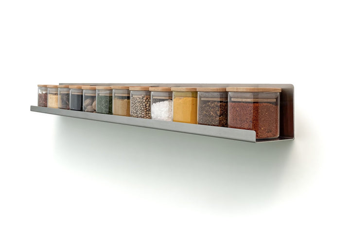Arcus12 Stainless Steel Spice Rack With Jars
