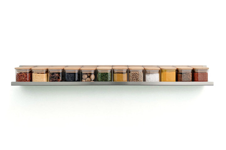 Arcus12 Stainless Steel Spice Rack With Jars