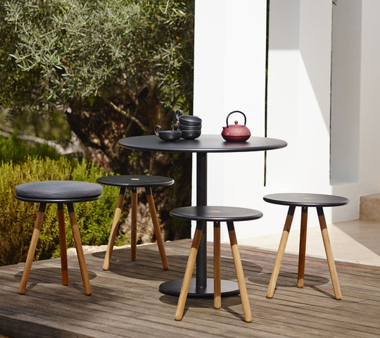 Area Table/Stool - Cane Line - Outdoor Furniture - White - HORNE