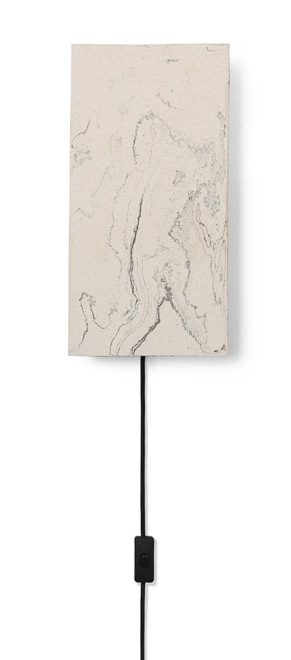 Argilla Wall Lamp - Rectangular - Ferm Living - Wall Sconces - Marble White - HORNE