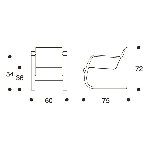 Armchair 42 - Alvar Aalto - Artek Chairs - White - HORNE