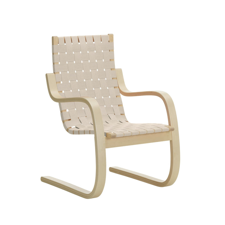 Armchair by Alvar Aalto - Artek - Chairs - Natural & White Webbing - HORNE