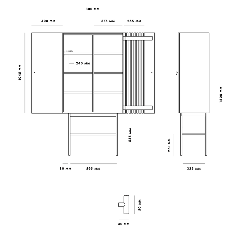 Array Highboard 80 - Woud - Sideboards + Cabinets - Oak - HORNE
