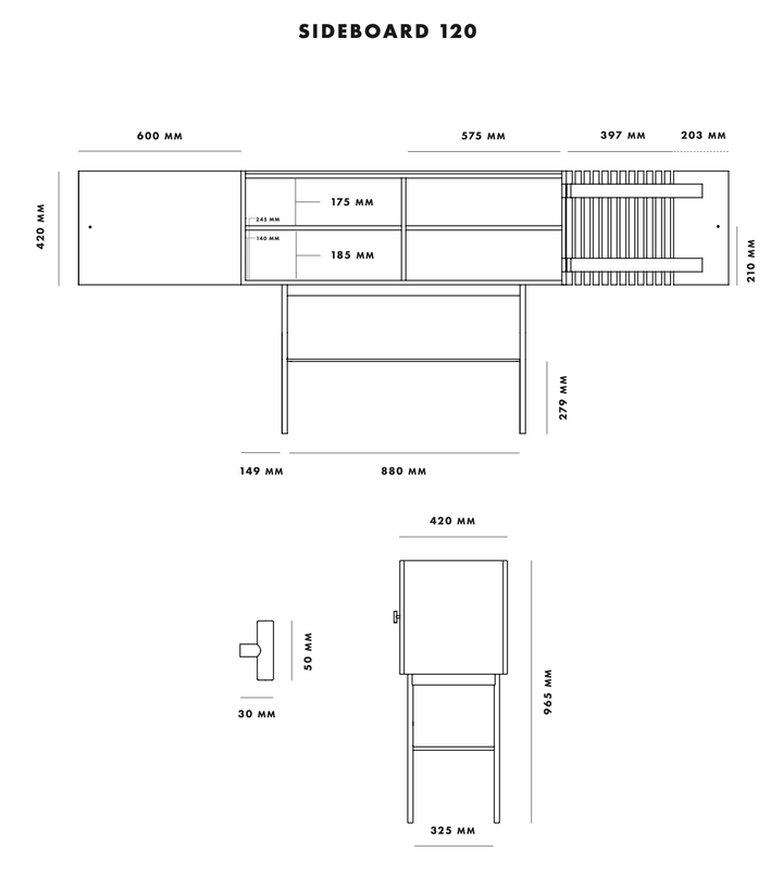 Array Sideboard - Woud - Sideboards + Cabinets - Walnut - 180 cm - HORNE