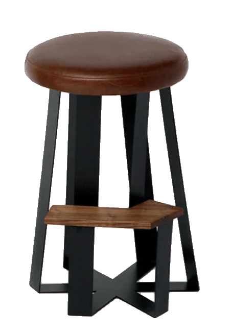 ARS Counter Stool - Leather - Artless - Stools + Benches + Ottomans - Tobacco - HORNE