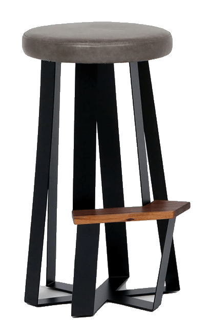 ARS Counter Stool - Leather - Artless - Stools + Benches + Ottomans - Smoke - HORNE