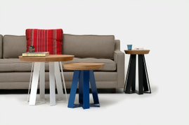 ARS Side Table - 16" - Artless - Stools + Benches + Ottomans - Oak Wood - Matte Black - HORNE